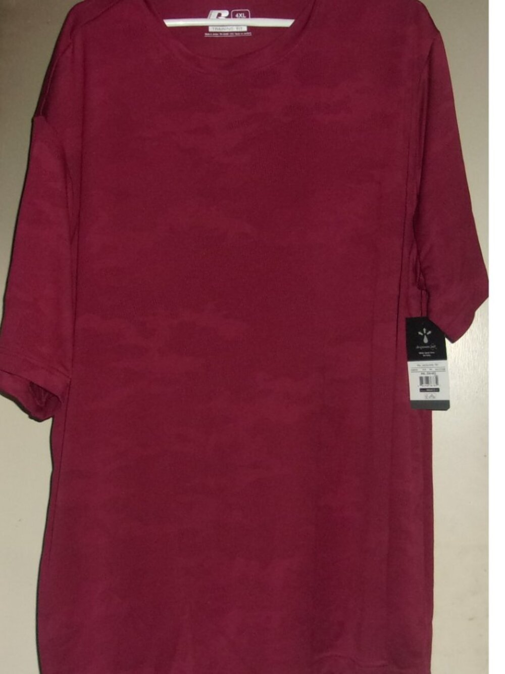 Russell Training Fit Men's 4XL RSL Jacquard Tee Shirt Dri-Power 360